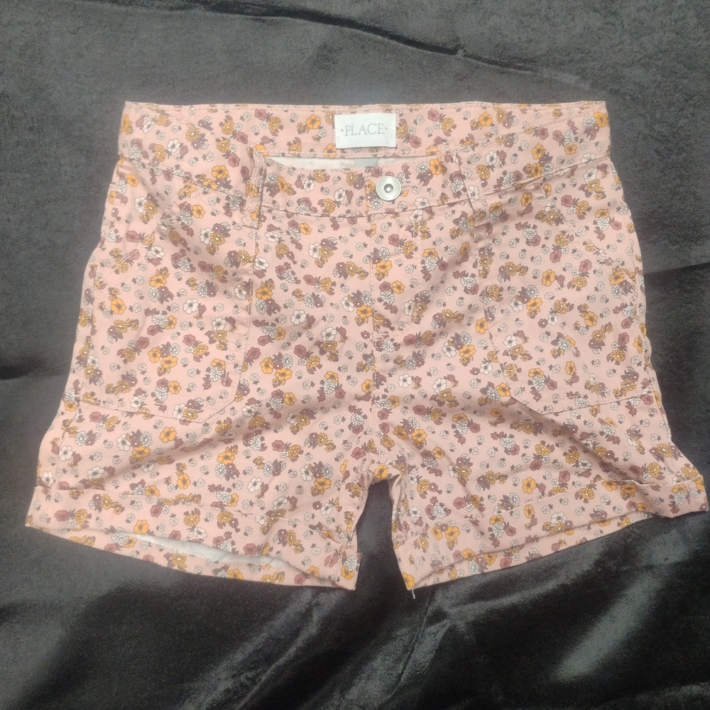 The Children Place Girls Floral Boho Hippie Shorts Size 12 Cherry Ice Flower Y2k